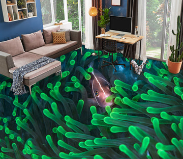 3D Fluorescent Green Coral 742 Floor Mural  Wallpaper Murals Rug & Mat Print Epoxy waterproof bath floor