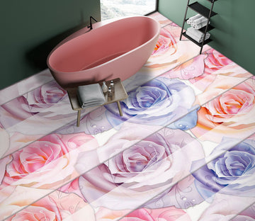 3D Noble Colored Roses 569 Floor Mural