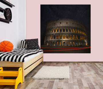 3D Temple At Night 166 Marco Carmassi Wall Sticker