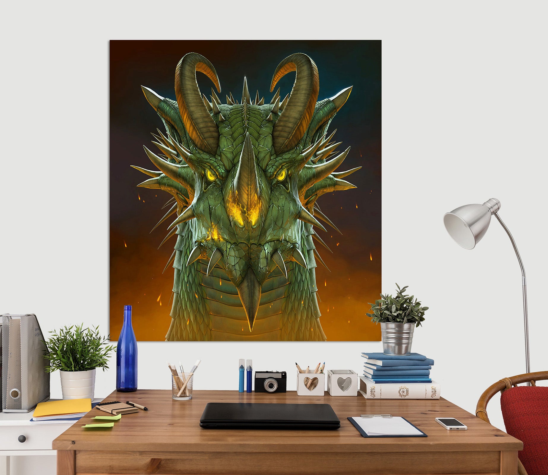 3D Dragon Portrait 034 Vincent Hie Wall Sticker