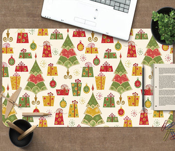 3D Colored Christmas Tree Pattern 033 Desk Mat Mat AJ Creativity Home 