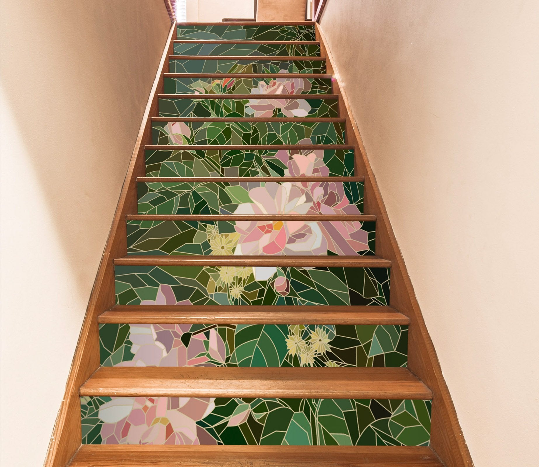 3D Flowers 1794 Stair Risers Wallpaper AJ Wallpaper 