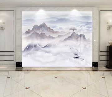 3D Mountain River WC02 Wall Murals Wallpaper AJ Wallpaper 2 
