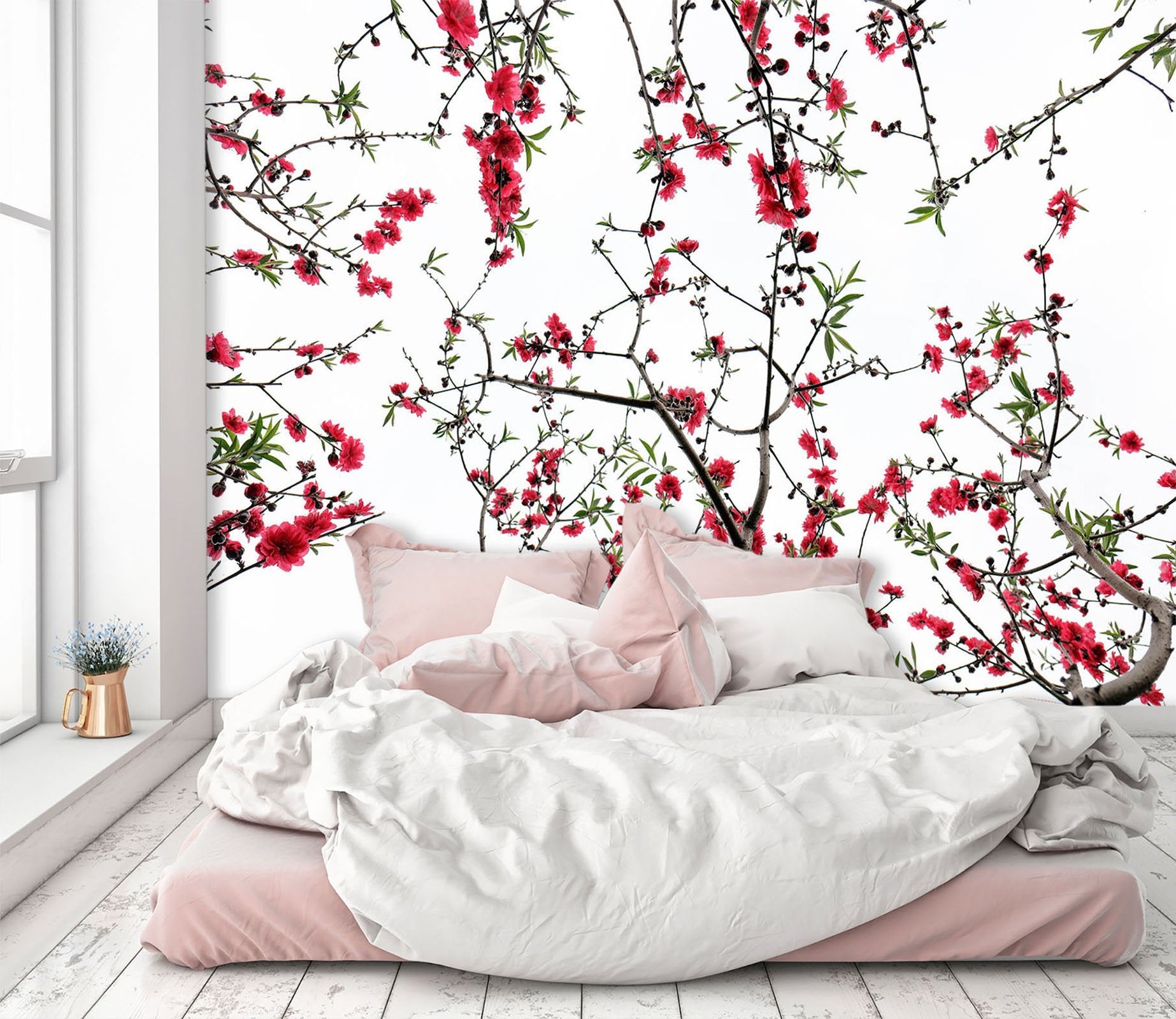 3D Branches And Leaves Safflower 487 Wallpaper AJ Wallpaper 2 