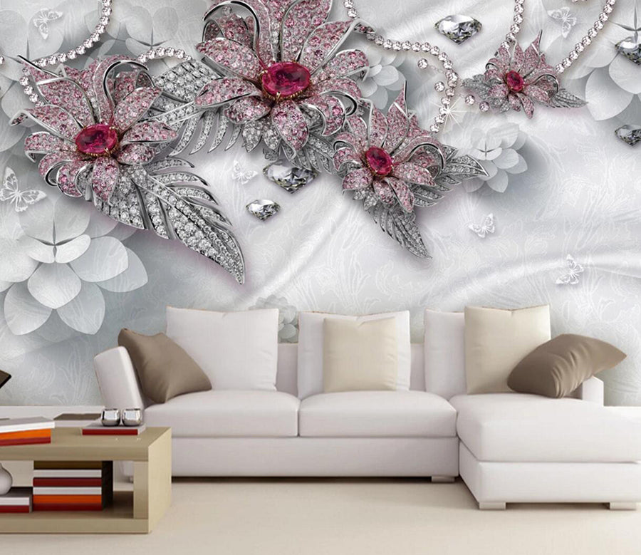 3D Rose Diamond WC246 Wall Murals