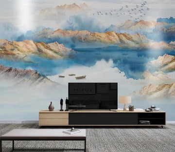 3D Valley Lake WC1560 Wall Murals