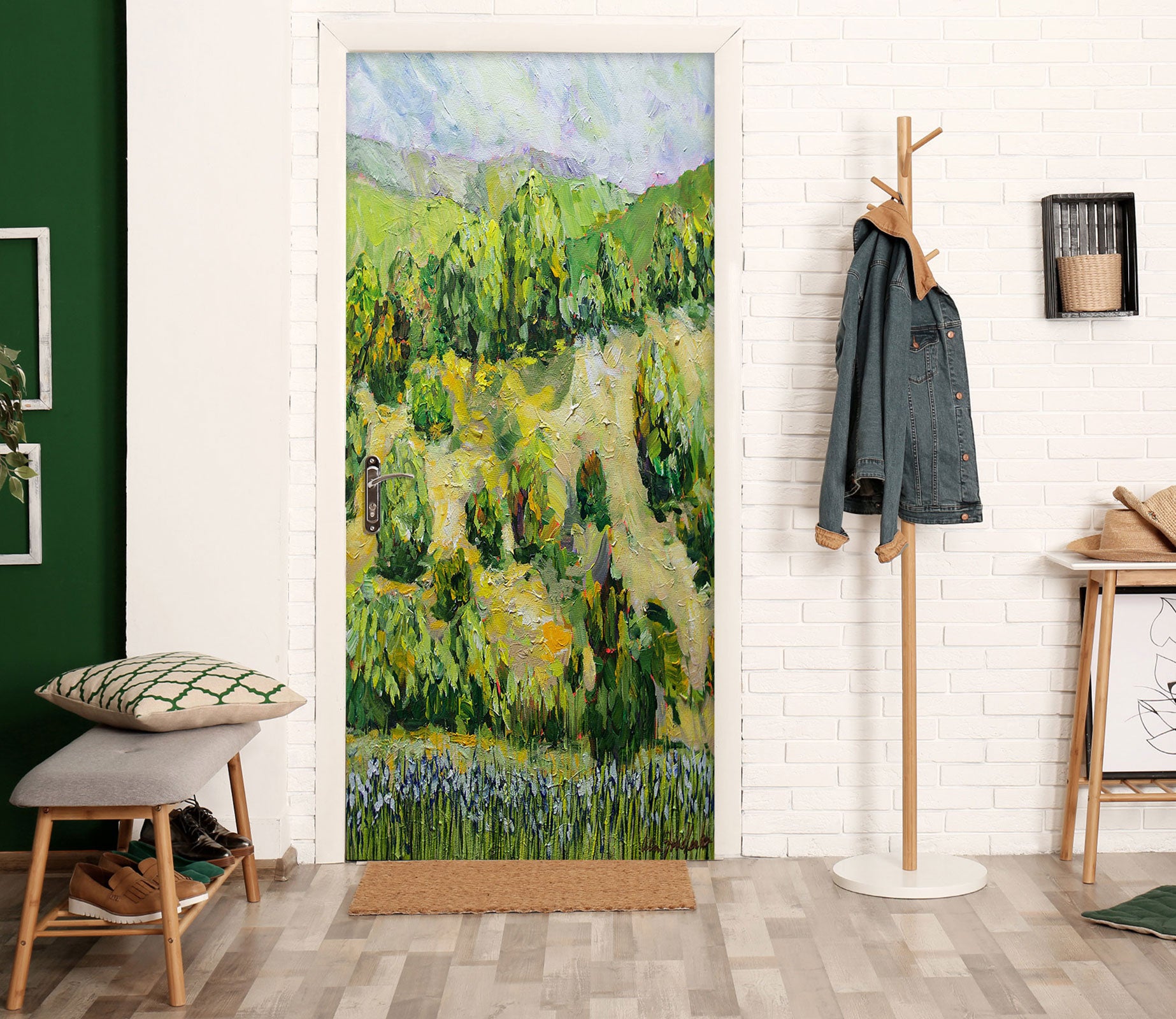 3D Hillside Lawn Forest 93194 Allan P. Friedlander Door Mural