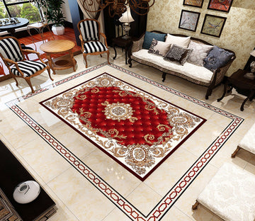 3D Red Pattern WG671 Floor Mural Wallpaper AJ Wallpaper 2 