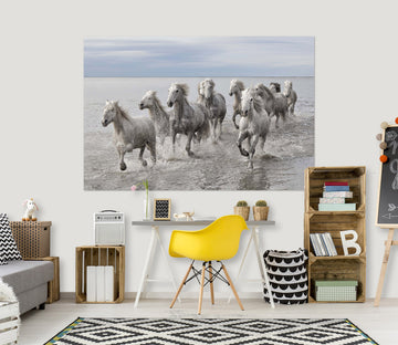 3D White Horse 199 Marco Carmassi Wall Sticker