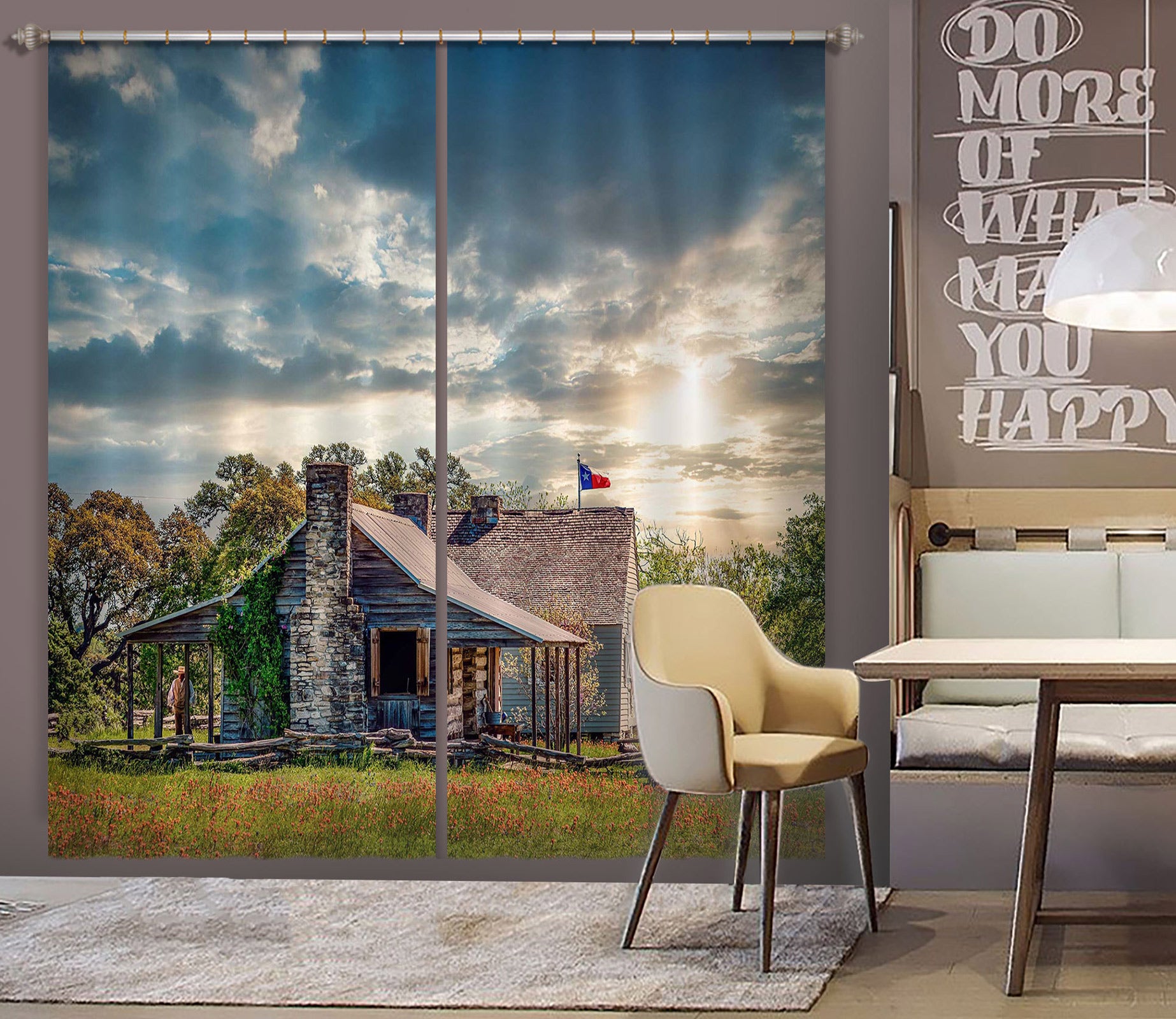 3D Lawn House 5361 Beth Sheridan Curtain Curtains Drapes