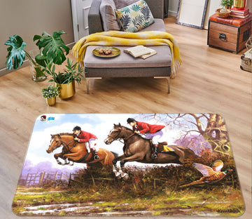 3D Stocky Horse 005 Kevin Walsh Rug Non Slip Rug Mat