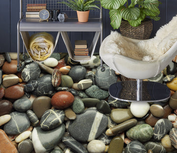 3D Collection Of Pebbles 1023 Floor Mural  Wallpaper Murals Self-Adhesive Removable Print Epoxy