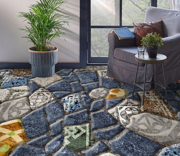 3D Hard Colored Stones 947 Floor Mural  Wallpaper Murals Rug & Mat Print Epoxy waterproof bath floor