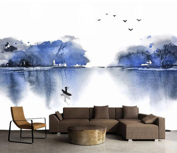 3D Dark Blue Ink Embellishment 2325 Wall Murals
