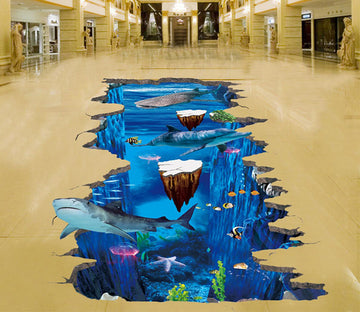 3D Water Garden 142 Floor Mural  Self-Adhesive Sticker Bathroom Non-slip Waterproof Flooring Murals