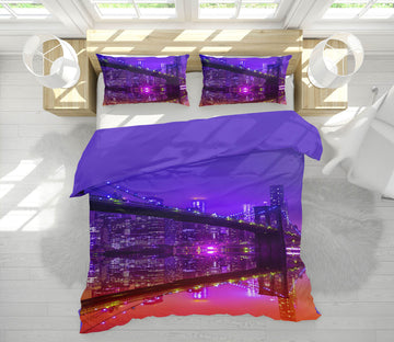 3D Brooklyn Over The Sunset 016 Marco Carmassi Bedding Bed Pillowcases Quilt