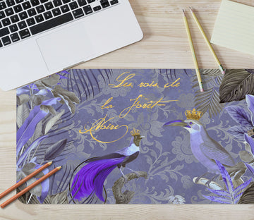 3D Purple Bird Crown 5236 Andrea Haase Desk Mat