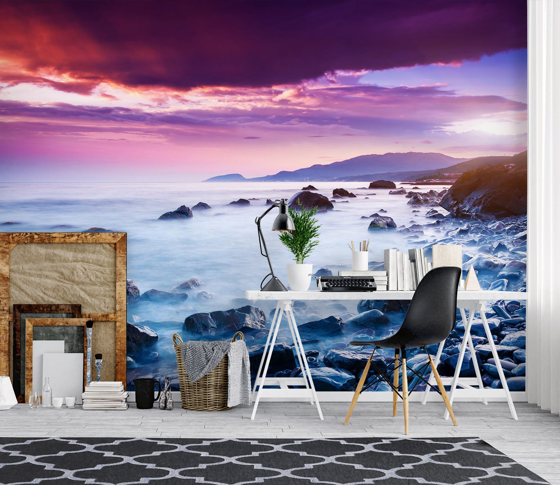 3D Clouds Sea Reef 57187 Wall Murals