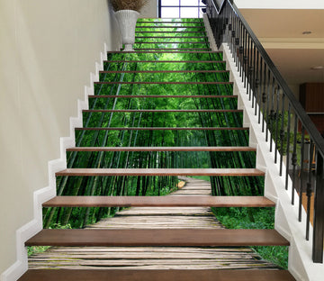 3D Green Woods 004 Stair Risers