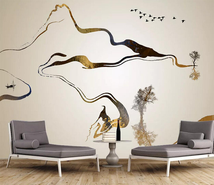 3D Tree Pattern WC672 Wall Murals