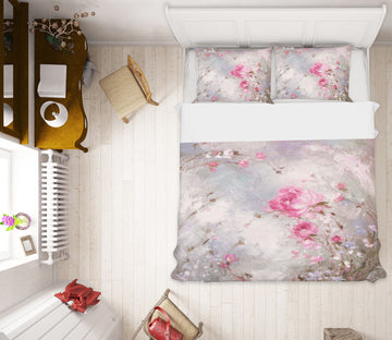 3D Flower Bush Rose 2039 Debi Coules Bedding Bed Pillowcases Quilt