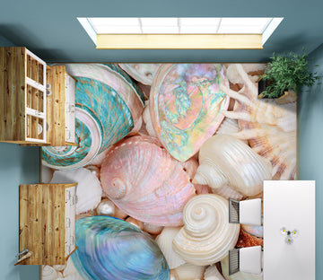 3D Colored Conch Art 787 Floor Mural  Wallpaper Murals Rug & Mat Print Epoxy waterproof bath floor