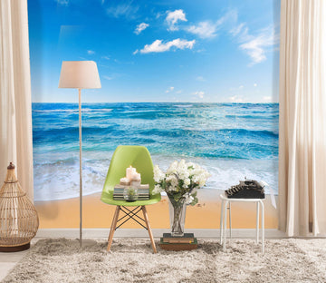 3D Wave Beach 123 Wall Murals Wallpaper AJ Wallpaper 2 