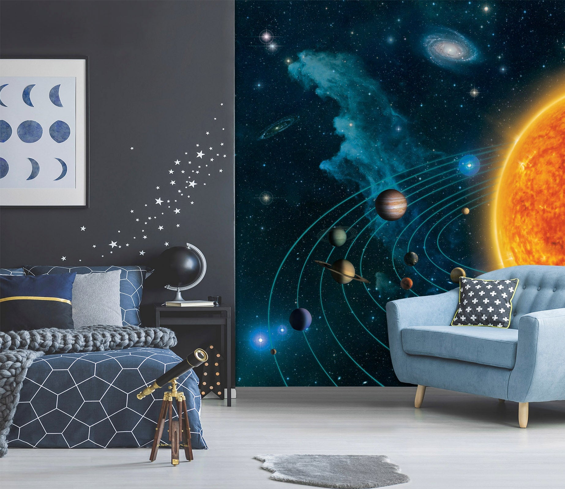 3D Solar System 1552 Wall Murals Exclusive Designer Vincent Wallpaper AJ Wallpaper 