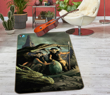 3D Dragon Egg People 6020 Ciruelo Rug Non Slip Rug Mat
