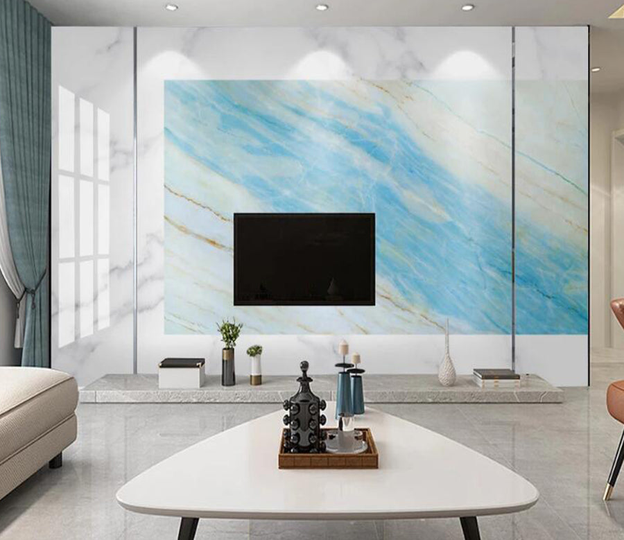 3D Color Lead Blue 113 Wall Murals