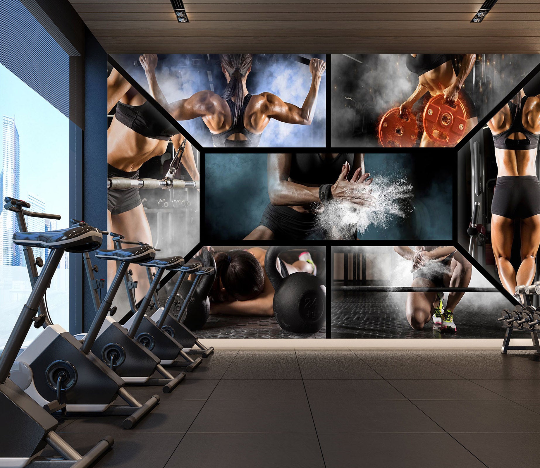 3D Crazy Fitness 309 Wall Murals