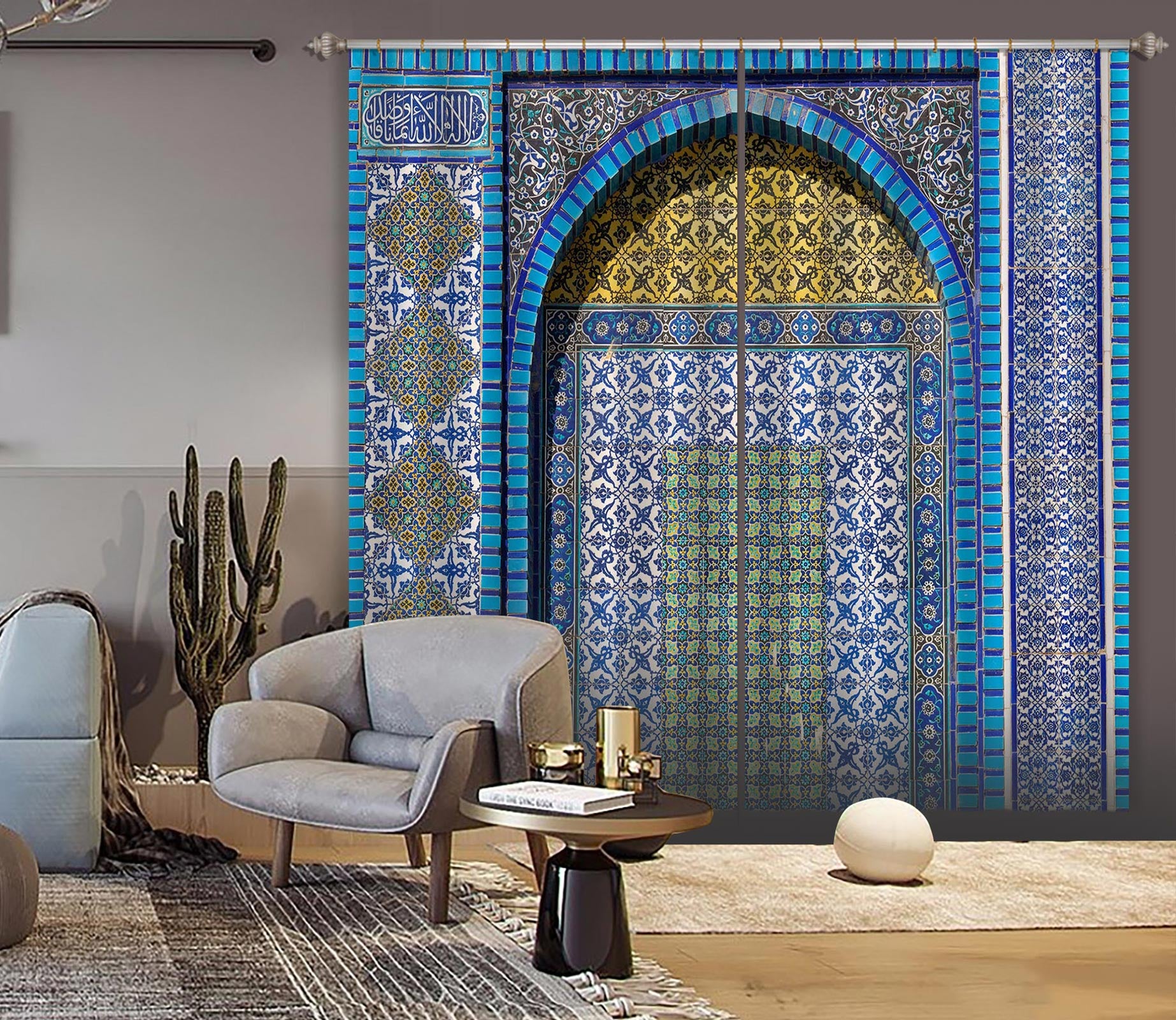 3D Traditional Pattern 077 Assaf Frank Curtain Curtains Drapes