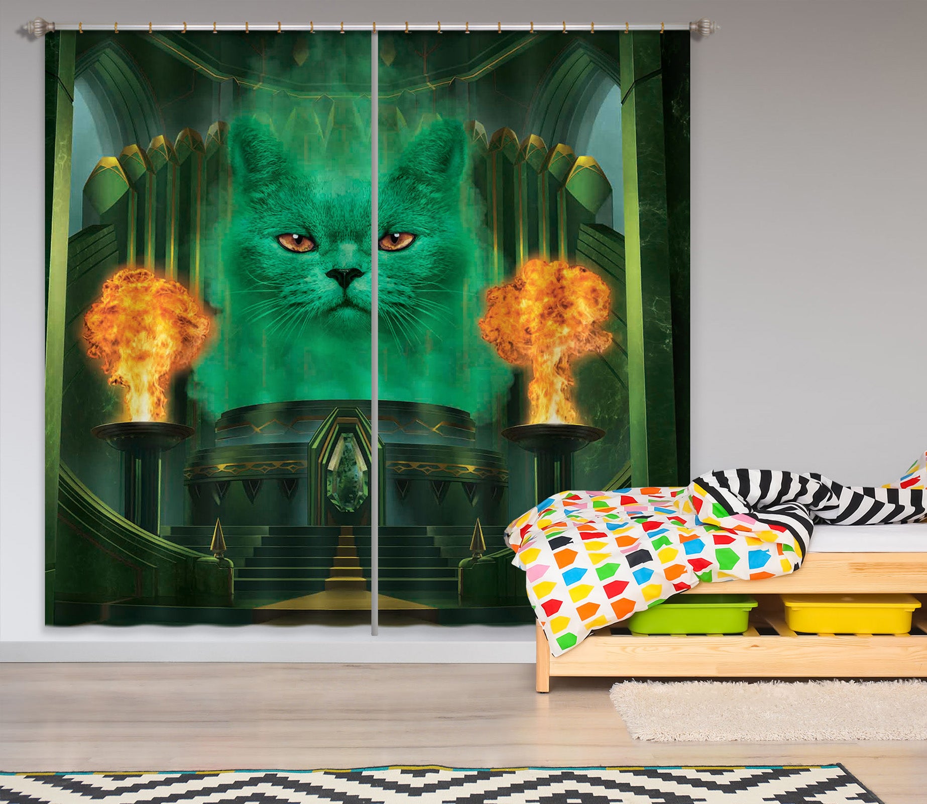 3D WISP Cat 017 Vincent Hie Curtain Curtains Drapes