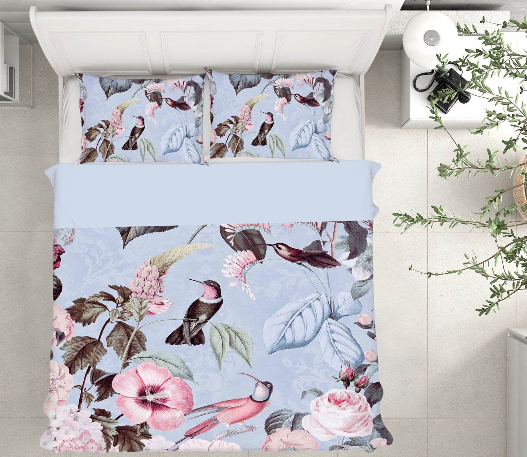 3D Bird Flowers 2121 Andrea haase Bedding Bed Pillowcases Quilt Quiet Covers AJ Creativity Home 