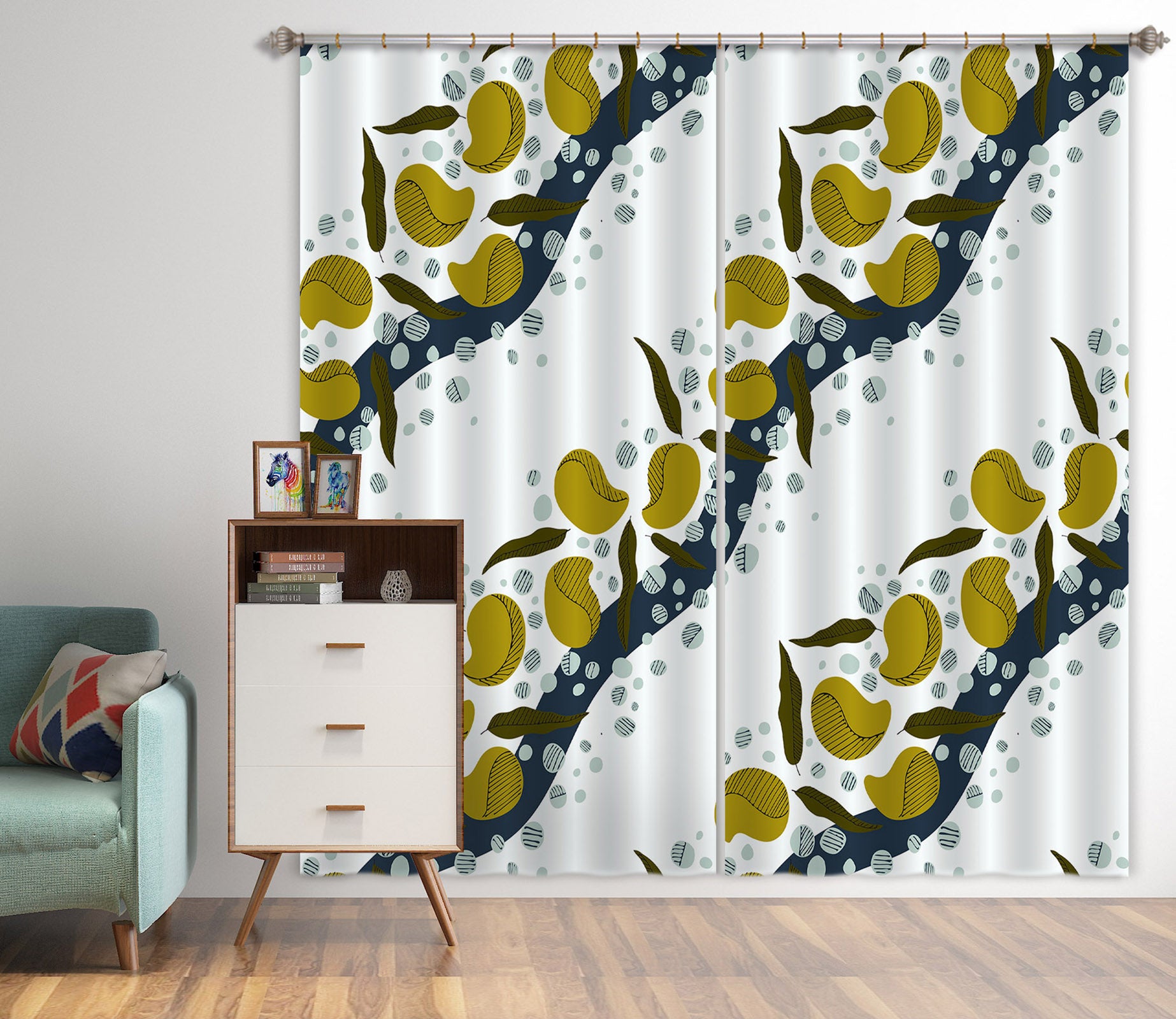 3D Beans Pattern 111100 Kashmira Jayaprakash Curtain Curtains Drapes