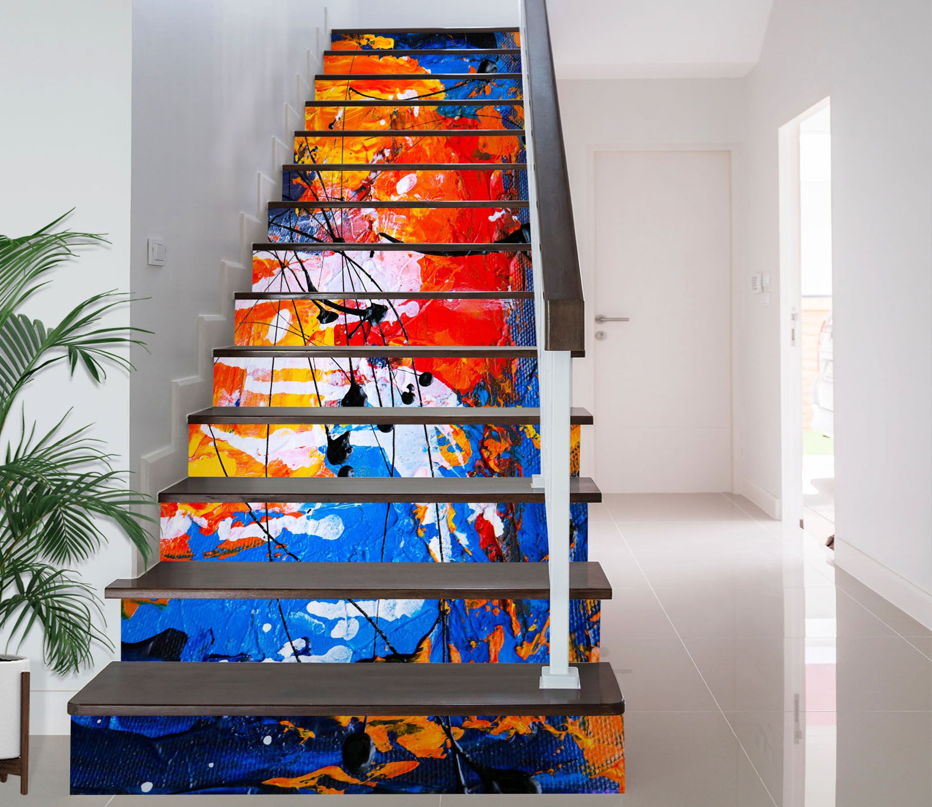 3D Artistic Oil Painting 555 Stair Risers