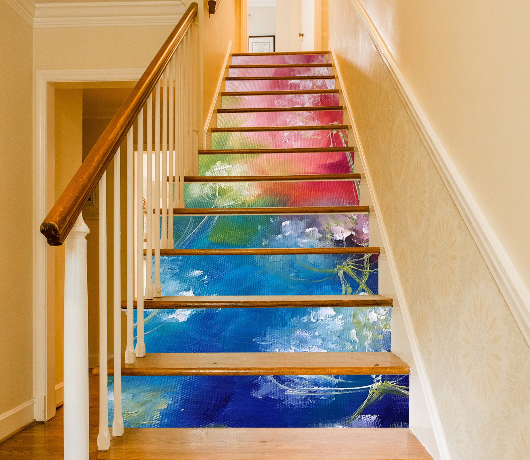 3D Colorful Flower 2214 Skromova Marina Stair Risers