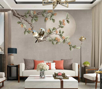3D Bird Branch WC72 Wall Murals Wallpaper AJ Wallpaper 2 