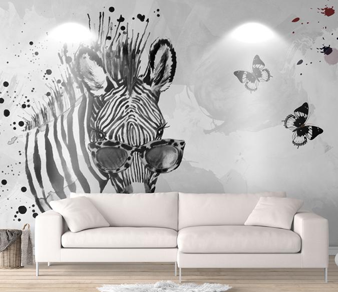 3D Zebra 303 Wall Murals Wallpaper AJ Wallpaper 2 