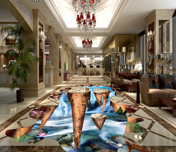 3D Sky Rocks 431 Floor Mural  Wallpaper Murals Rug & Mat Print Epoxy waterproof bath floor