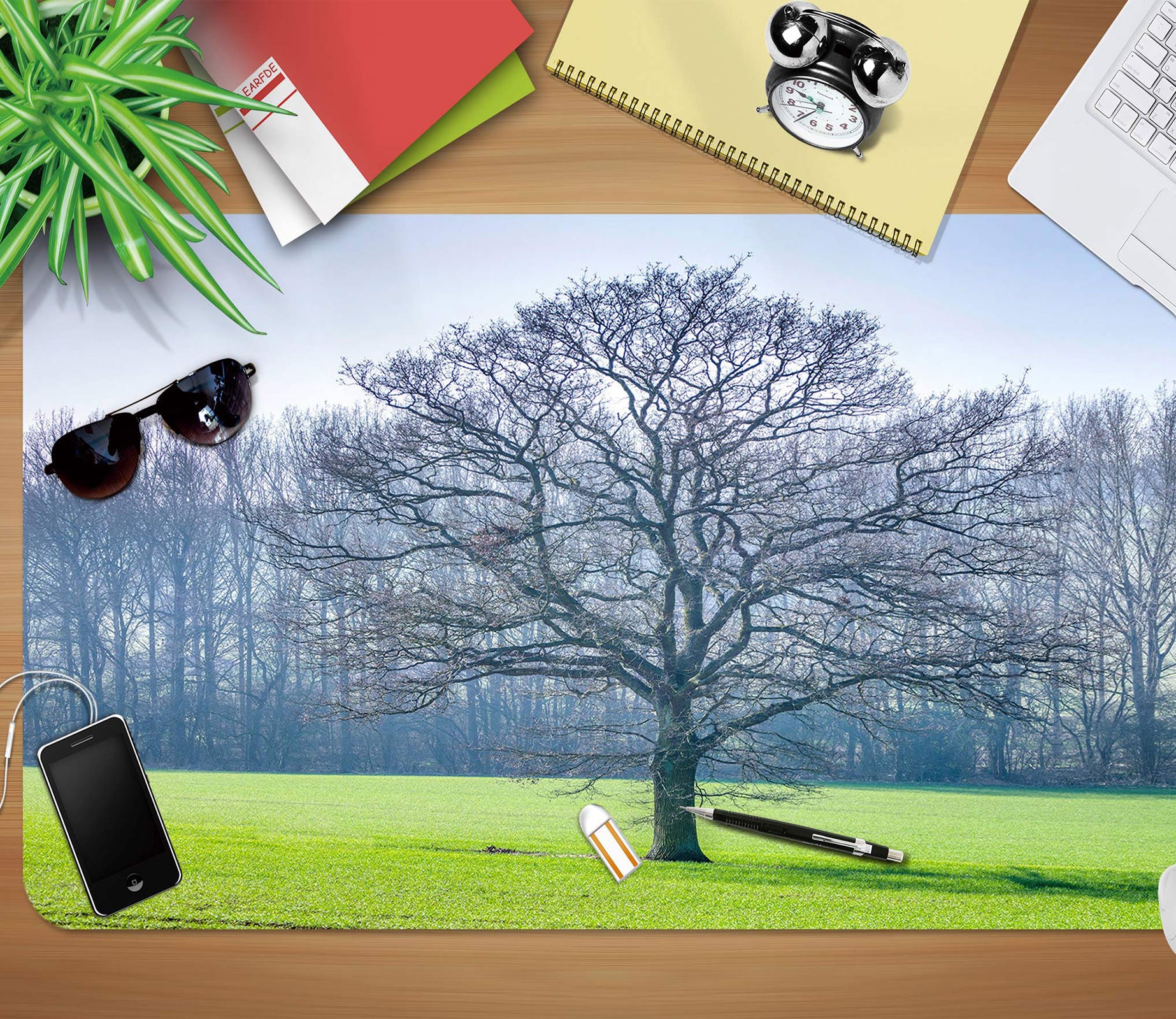 3D Lawn Tree 12430 Assaf Frank Desk Mat