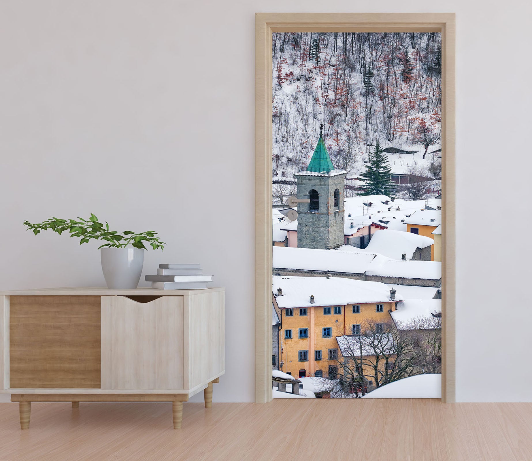 3D Snow House 119186 Marco Carmassi Door Mural