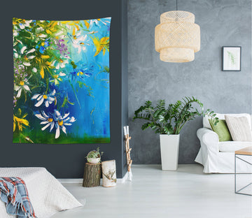 3D White Flower 3423 Skromova Marina Tapestry Hanging Cloth Hang