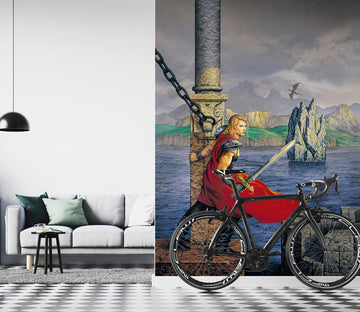 3D Soldier With Sword 7102 Ciruelo Wall Mural Wall Murals