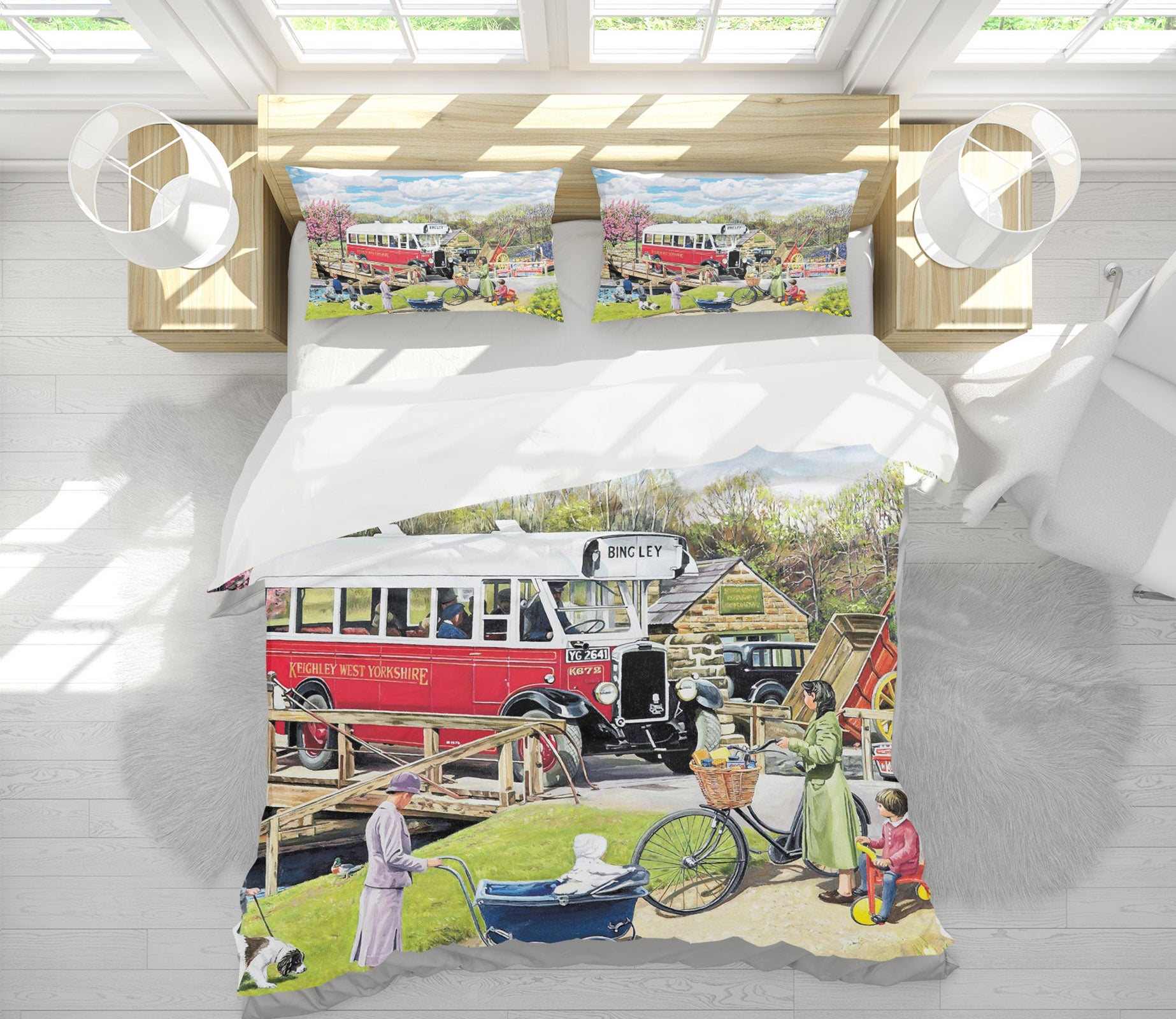 3D The Old Swing Bridge 2063 Trevor Mitchell bedding Bed Pillowcases Quilt