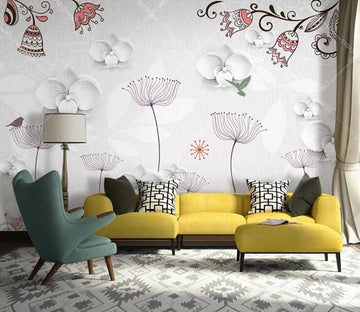3D Colored Flowers 397 Wall Murals Wallpaper AJ Wallpaper 2 