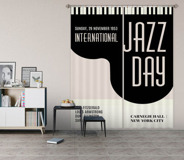 3D Jazzy Days 1067 Boris Draschoff Curtain Curtains Drapes