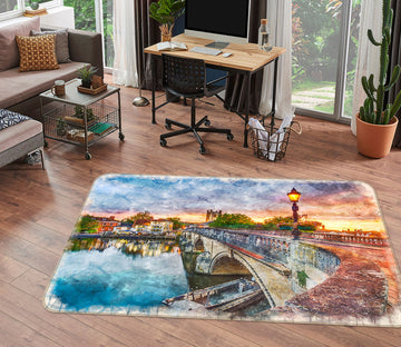 3D Bridge House 131 Assaf Frank Rug Non Slip Rug Mat