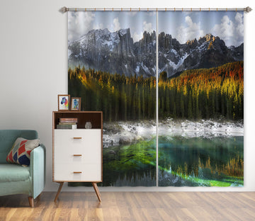 3D Snow Mountain 057 Marco Carmassi Curtain Curtains Drapes