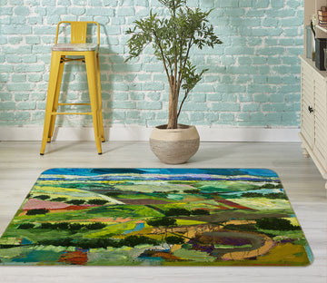 3D Painted Valley 1053 Allan P. Friedlander Rug Non Slip Rug Mat